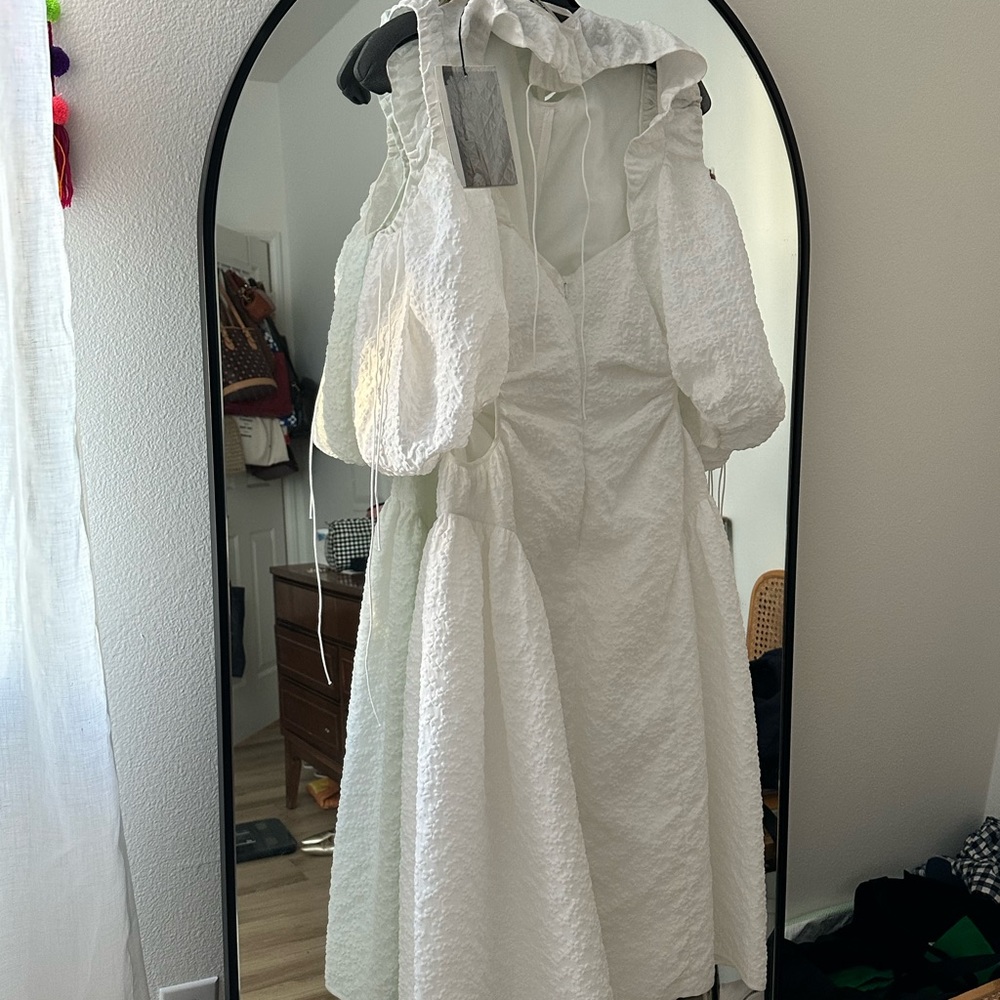 Cecilie Bahnsen White Cutout Dress - Picture 4 of 4